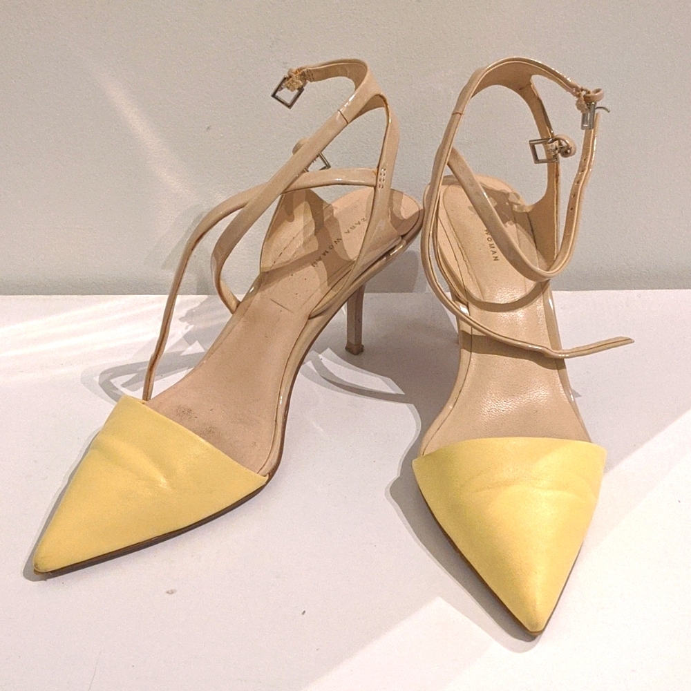 Zara leather kitten heels